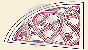 Intricate Celtic Knot Corner Pattern, Traditional Design Element, vector design Generative AI