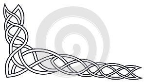Intricate Celtic Knot Corner Vector Ornament, vector design Generative AI
