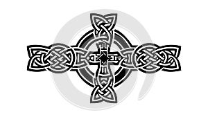 Intricate Celtic Knot Horizontal Border, vector design Generative AI