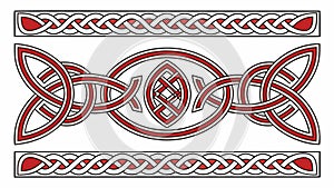 Intricate Celtic Knot Horizontal Border Vector Design, vector design Generative AI