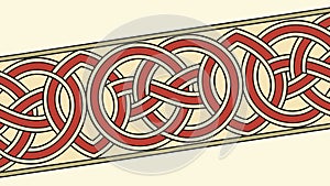 Intricate Celtic Knot Pattern Border Design, Vector Element, vector design Generative AI