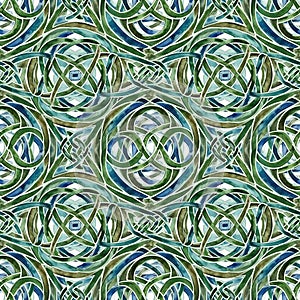 Intricate Celtic Knot Pattern Design Element