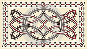 Intricate Celtic Knot Pattern, Traditional Ornamental Design, vector design Generative AI