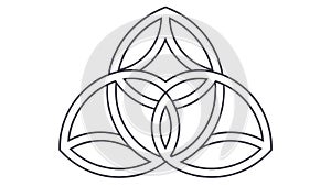 Intricate Celtic Knot Triangle Design, vector design Generative AI