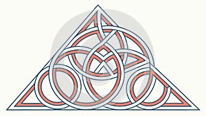 Intricate Celtic Knot in a Triangular Shape, Symbolizing Eternity, vector design Generative AI