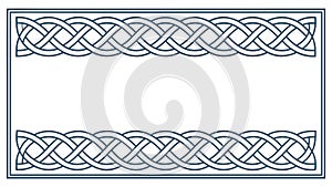 Intricate Celtic Knot Weave Pattern Border Vector, vector design Generative AI
