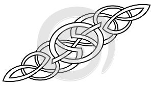 Intricate Celtic Knotwork Border Design Element, vector design Generative AI