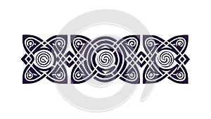 Intricate Celtic Knotwork Border Design Element, vector design Generative AI