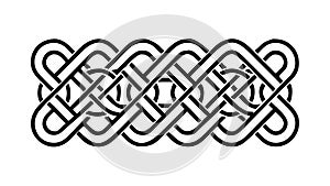 Intricate Celtic Knotwork Border Design Vector, vector design Generative AI