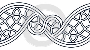 Intricate Celtic knotwork decorative border pattern, vector design Generative AI