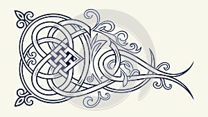 Intricate Celtic Knotwork Design Element for Borders, vector design Generative AI