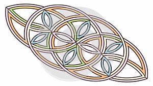 Intricate Celtic Knotwork Geometric Pattern Vector Design, vector design Generative AI