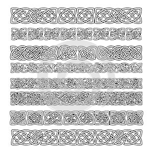 Intricate celtic knotwork patterns collection