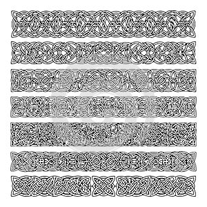 Intricate celtic knotwork patterns