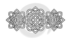 Intricate Celtic Weave Decorative Border, vector design Generative AI