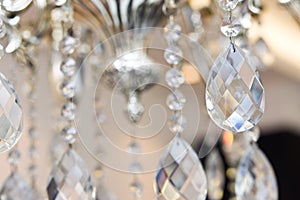 Intricate chandelier in an optician shop.