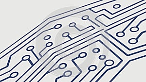 Intricate Circuit Board Pattern Outline, Modern Tech Digital Background, vector design Generative AI