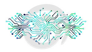 Intricate Circuit Lines: Abstract Tech Pattern, vector design Generative AI