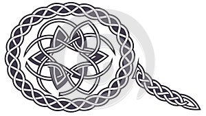 Intricate Circular Celtic Knot Pattern Design, vector design Generative AI