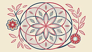 Intricate Circular Floral Mandala Pattern Vector Design, vector design Generative AI
