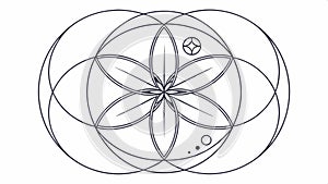 Intricate circular geometric design element, decorative pattern vector design Generative AI