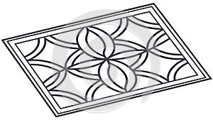 Intricate Circular Geometric Floor Pattern, vector design Generative AI