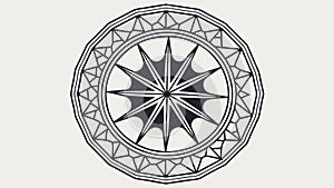 Intricate Circular Geometric Mandala Pattern, vector design Generative AI