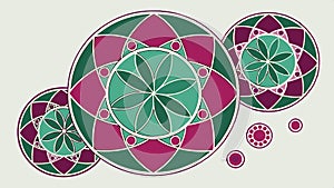 Intricate circular geometric pattern design element mandala style vector design Generative AI