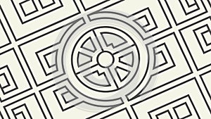 Intricate Circular Geometric Pattern, Mandala Style Design, vector design Generative AI