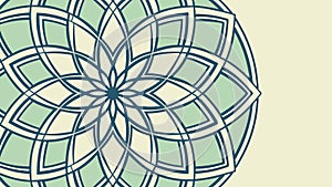 Intricate Circular Mandala Pattern in Serene Teal and Green, vector design Generative AI