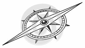 Intricate compass rose design, precise navigation emblem, vector design Generative AI
