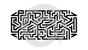 Intricate Complex Maze Puzzle Design, vector design Generative AI