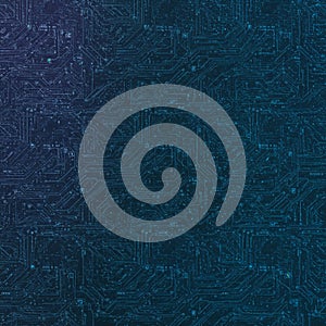 Intricate computer circuit board pattern with interconnected pathways and compone