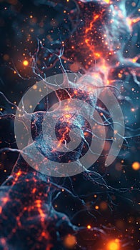 Intricate Computer Generated Image of a Brain