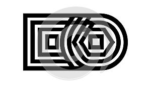Intricate Concentric Geometric Abstract Pattern, vector design Generative AI