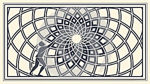 Intricate Concentric Geometric Pattern Vector Design, vector design Generative AI