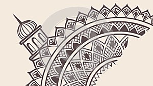 Intricate Corner Pattern, Decorative Border Design, Abstract Art, vector design Generative AI