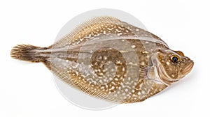 Intricate Cut-outs: Flounder Isolated On White Background