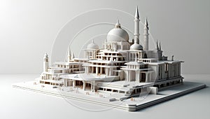 Intricate 3D architectural model (3D render