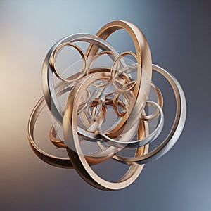 Of silver and bronze tones, creating a dynamic visual effect