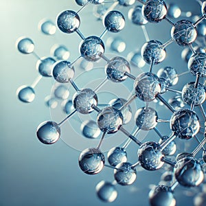 Complex molecular structure representing advanced chemistry and futuristic nanotechnology breakthroughs