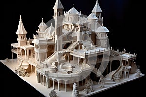 intricate 4d printed architectural model photo