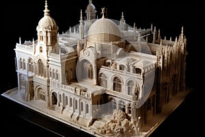 intricate 4d printed architectural model photo