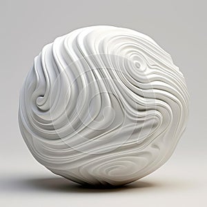 Intricate 3d Vitrified Object With Wood Grain Patterns photo