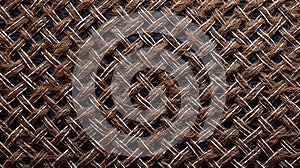 Intricate Dark Brown Woven Netting With Bronze Accents photo