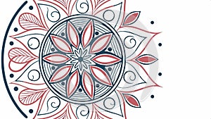 Intricate decorative circular mandala style pattern ornament vector design Generative AI
