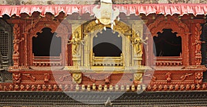 Intricate design on the windows of Hanuman dhoka durbar