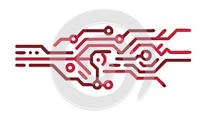 Intricate Digital Circuit Board: Network Technology Design, vector design Generative AI
