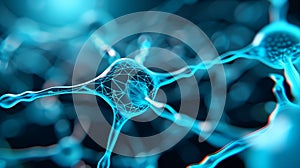 Digital Network Pattern with Interconnected Nodes in Blue Symbolizing Data Flow and Connectivity background