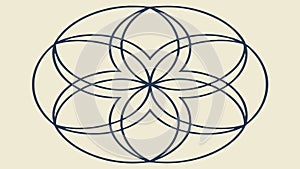 Intricate Floral Geometric Pattern, Organic Harmony and Elegant Design Vector, vector design Generative AI photo